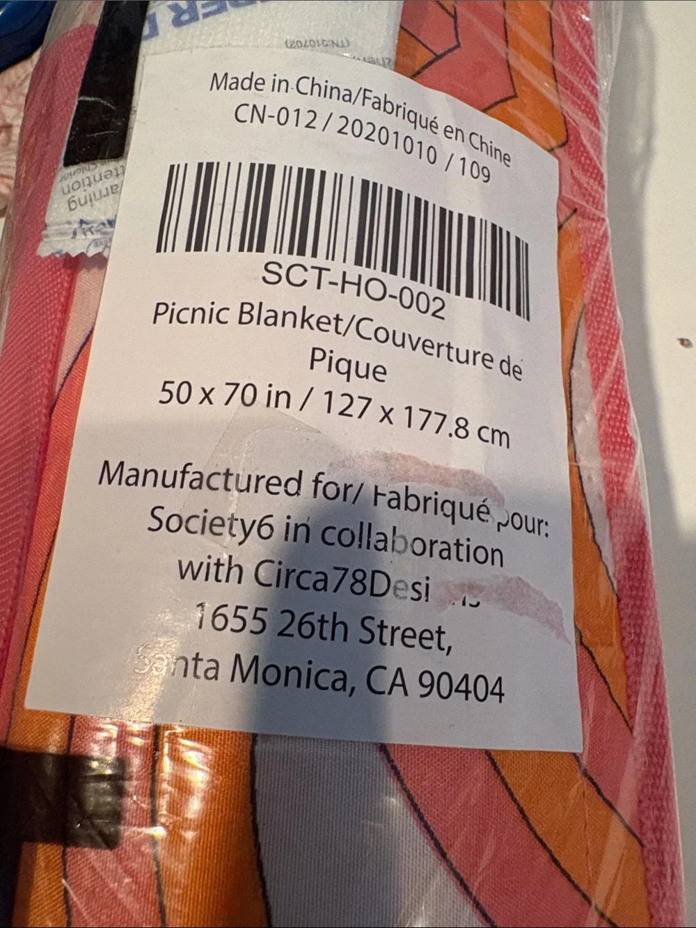 NEW Society6 Outdoor Blanket Beach Picnic FabFitFun Summer ‘21 sz 50